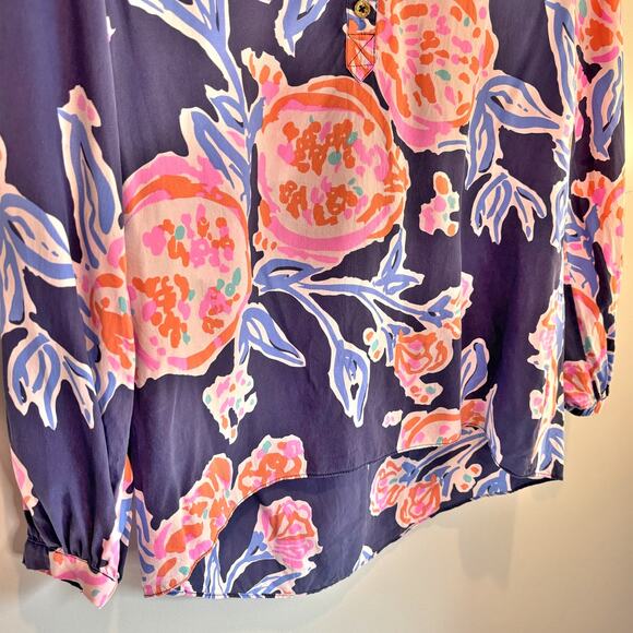 Lilly Pulitzer Alexandra Silk Floral Top - size Small - Picture 4 of 7
